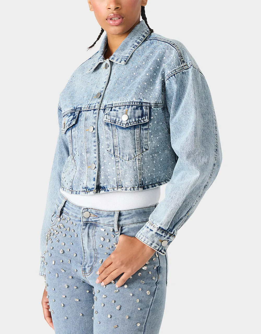 SPARKLE DENIM JACKET sold by Betsey Johnson product image thumbnail 3