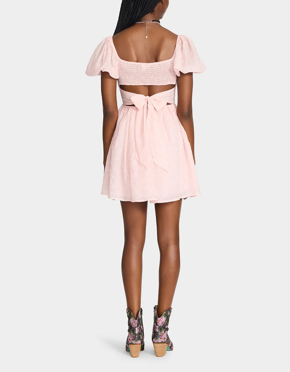 BLUSH RUSH DRESS PALE PINK sold by Betsey Johnson product image thumbnail 3
