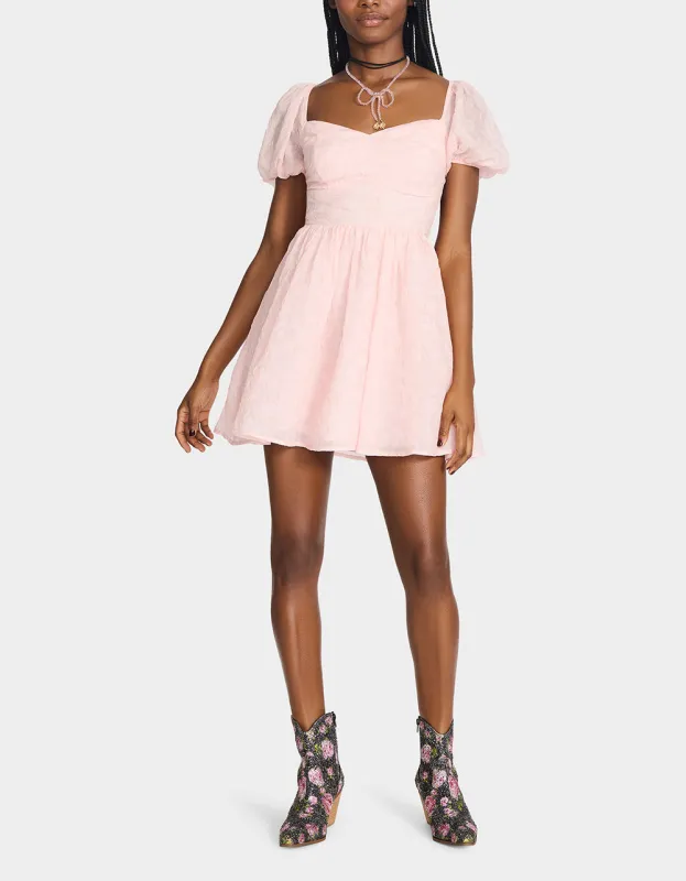 BLUSH RUSH DRESS PALE PINK sold by Betsey Johnson