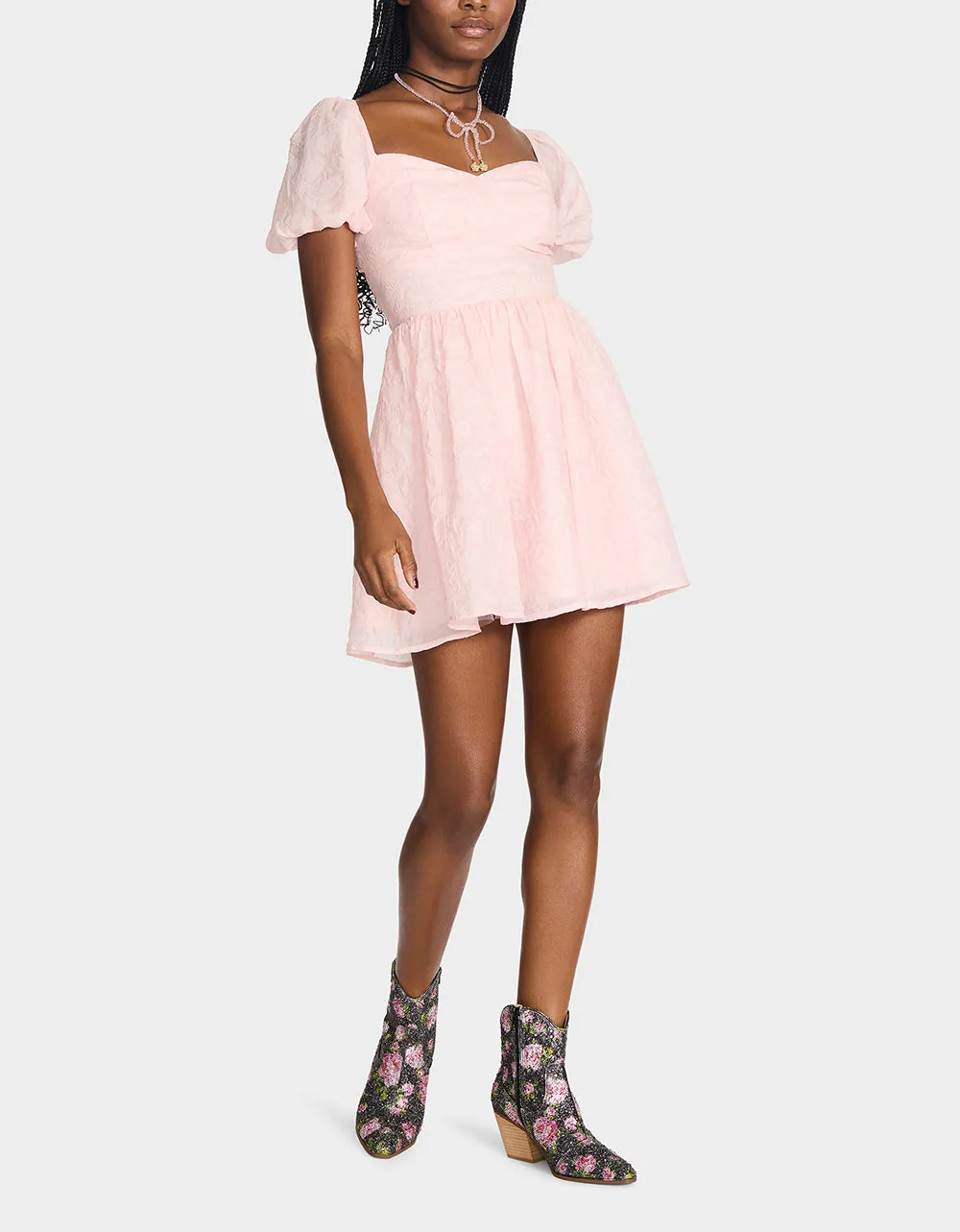 BLUSH RUSH DRESS PALE PINK sold by Betsey Johnson product image thumbnail 5