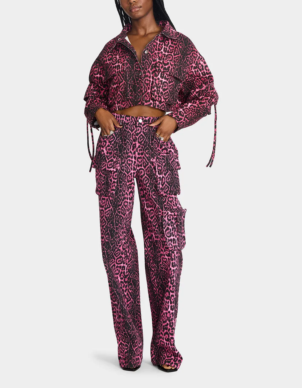 YUKI CROPPED JACKET PINK sold by Betsey Johnson product image thumbnail 5