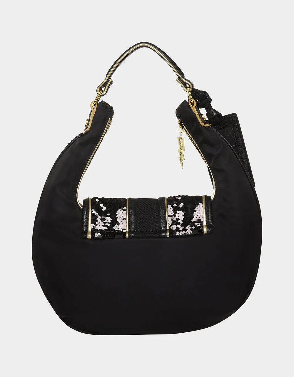 ALL THAT GLITTERS SHOULDER BAG BLACK | RE:LUV sold by Betsey Johnson product image thumbnail 4