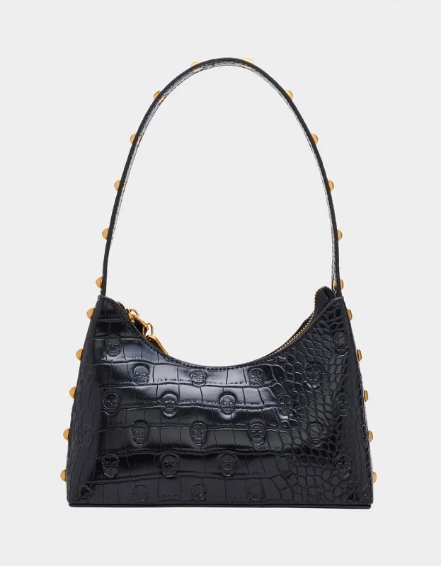 HEADQUARTERS TOP ZIP BLACK sold by Betsey Johnson