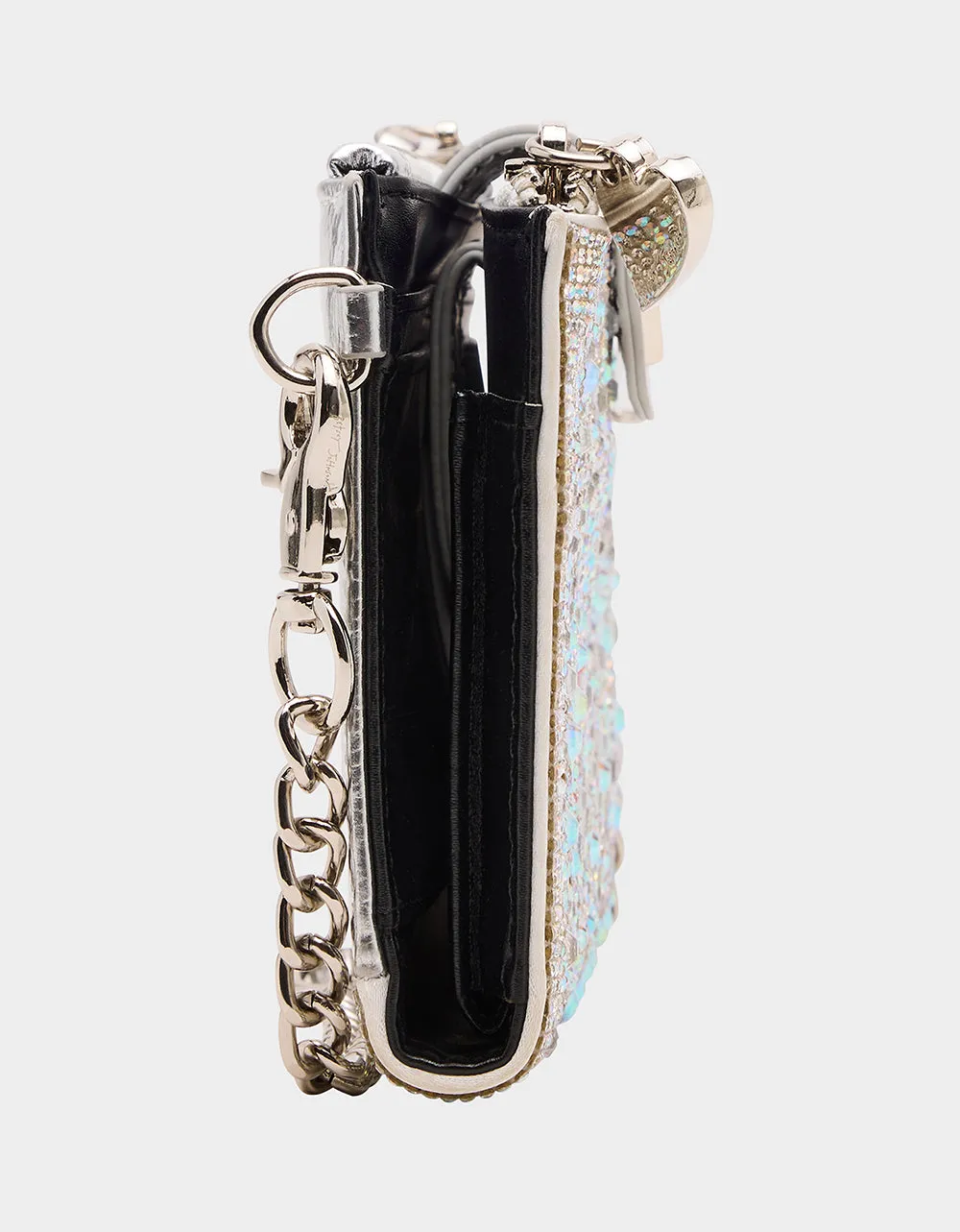 WALLET ON CHAIN PHONE HOLDER SILVER sold by Betsey Johnson product image thumbnail 3