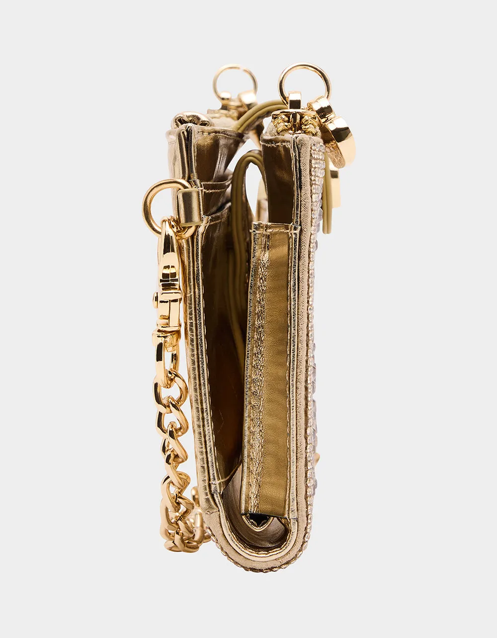 WALLET ON CHAIN PHONE HOLDER CHAMPAGNE sold by Betsey Johnson product image thumbnail 3