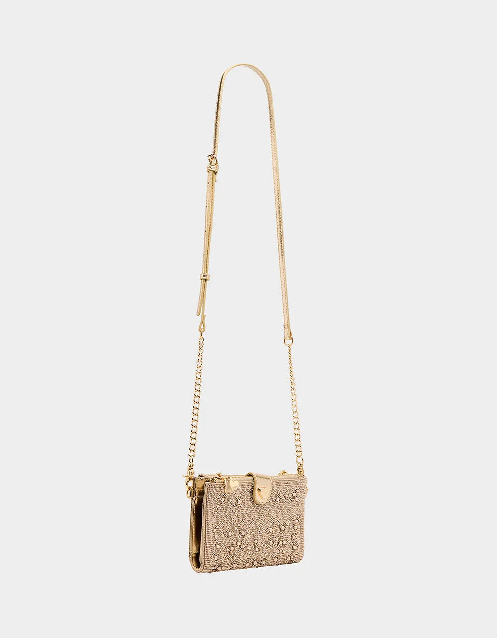 WALLET ON CHAIN PHONE HOLDER CHAMPAGNE sold by Betsey Johnson product image thumbnail 2