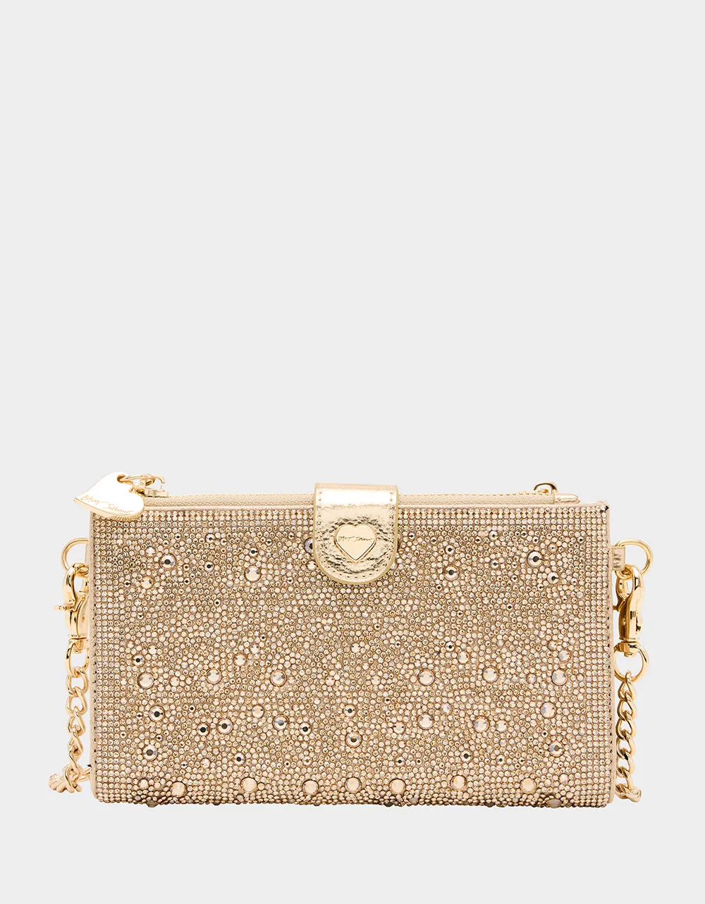 WALLET ON CHAIN PHONE HOLDER CHAMPAGNE sold by Betsey Johnson