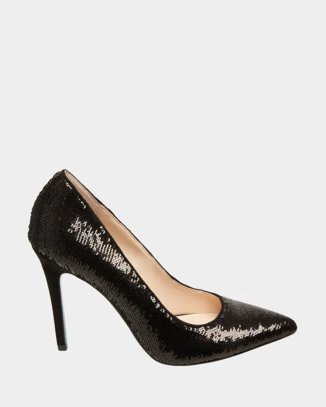 SB-LANI BLACK SEQUIN | RE:LUV made by Betsey Johnson