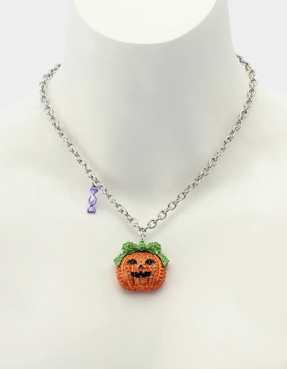 PUMPKIN PENDANT NECKLACE ORANGE sold by Betsey Johnson product image thumbnail 4