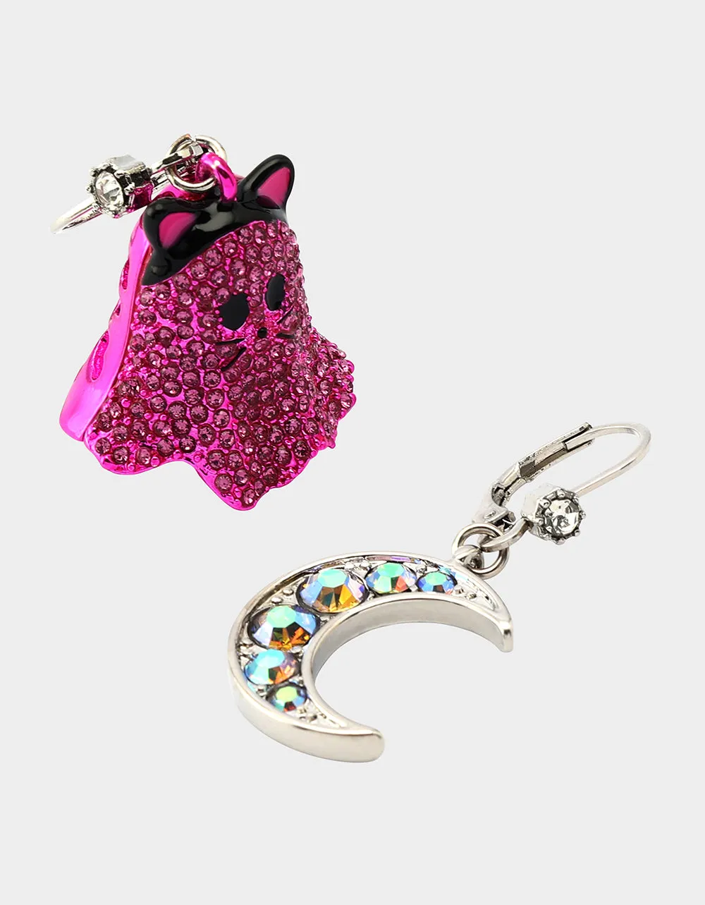 CAT MOON DROP EARRINGS PINK sold by Betsey Johnson product image thumbnail 3