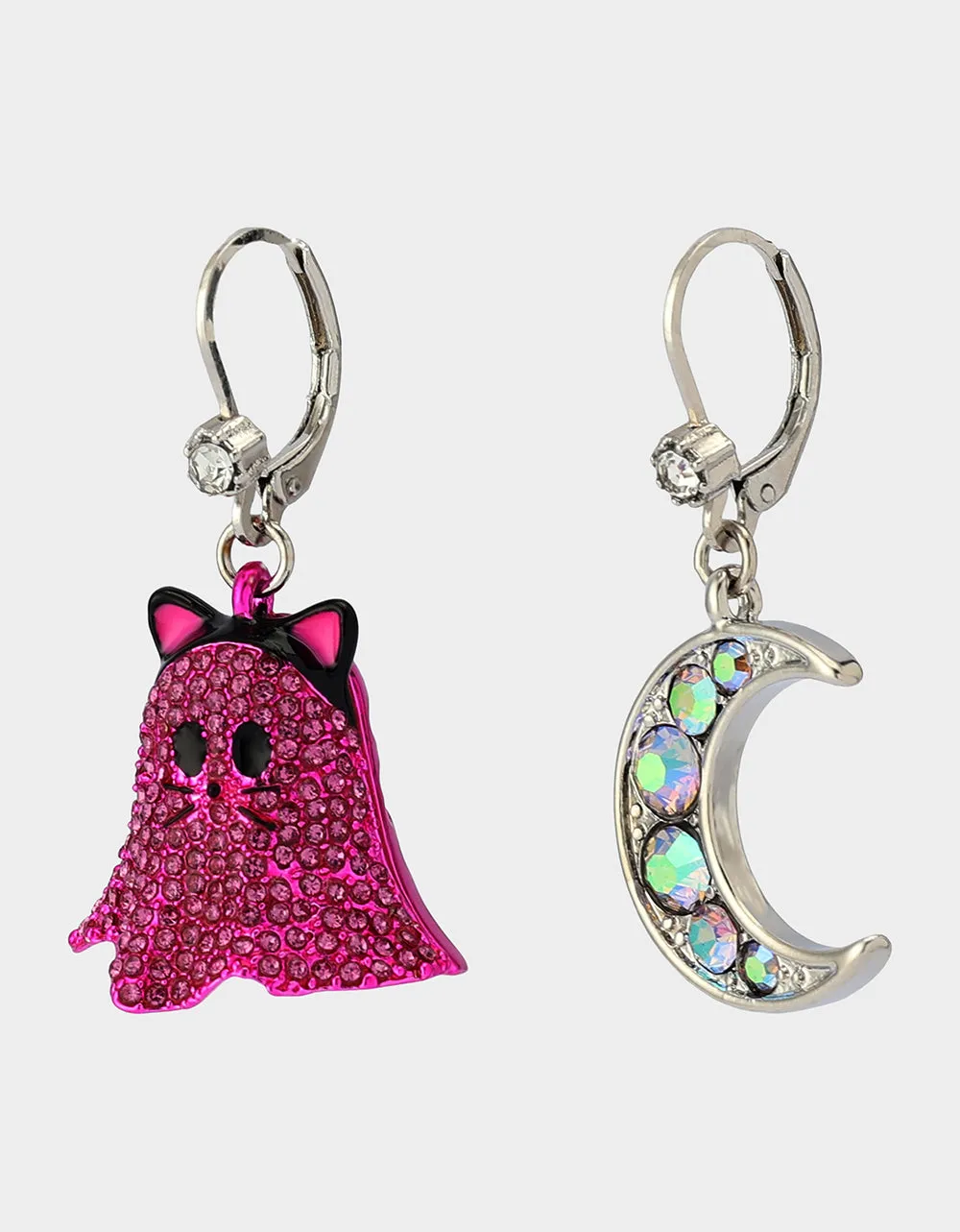CAT MOON DROP EARRINGS PINK sold by Betsey Johnson product image thumbnail 2
