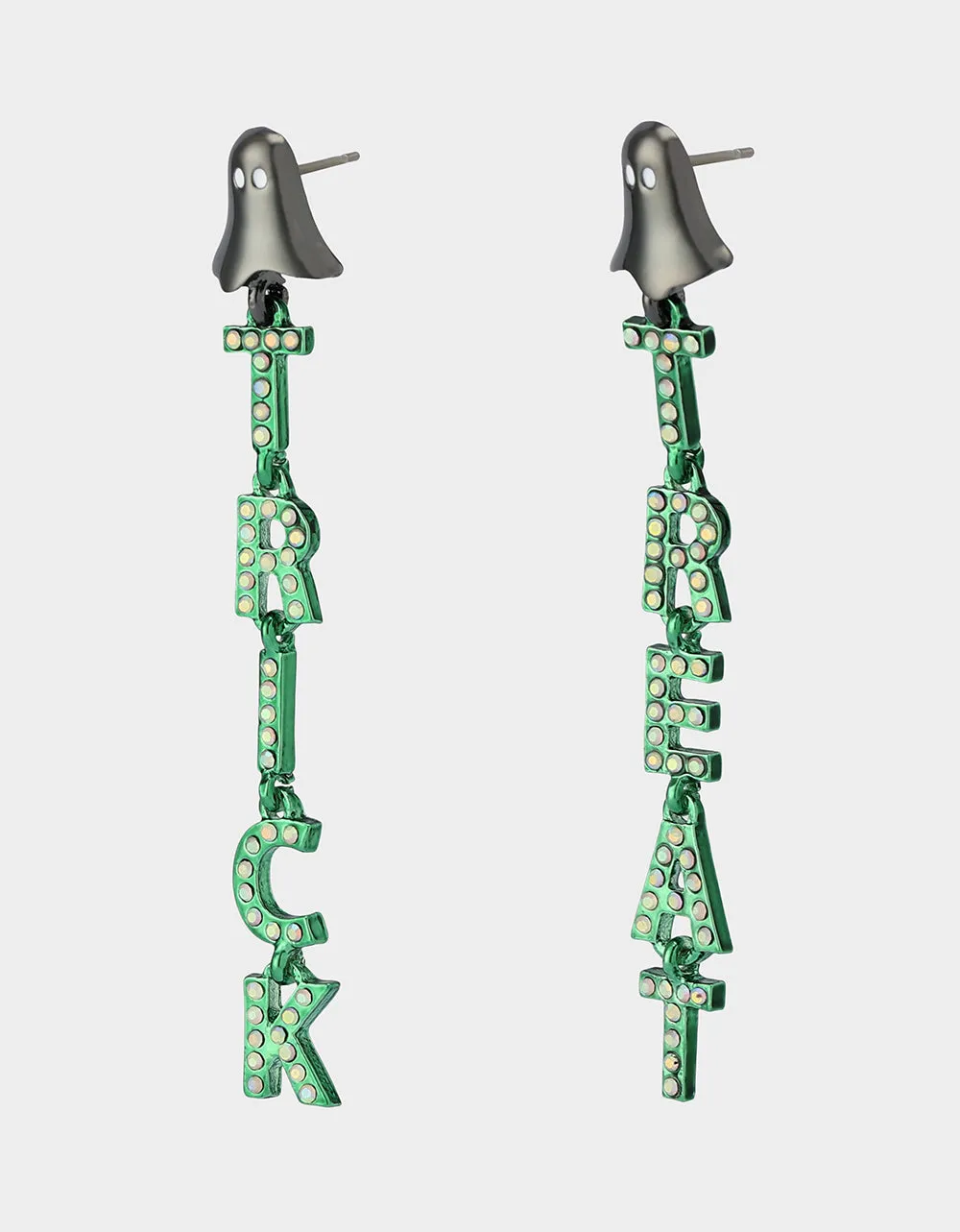 TRICK OR TREAT EARRINGS GREEN sold by Betsey Johnson product image thumbnail 2