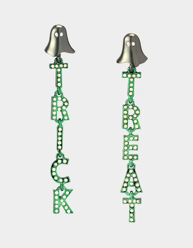 TRICK OR TREAT EARRINGS GREEN sold by Betsey Johnson
