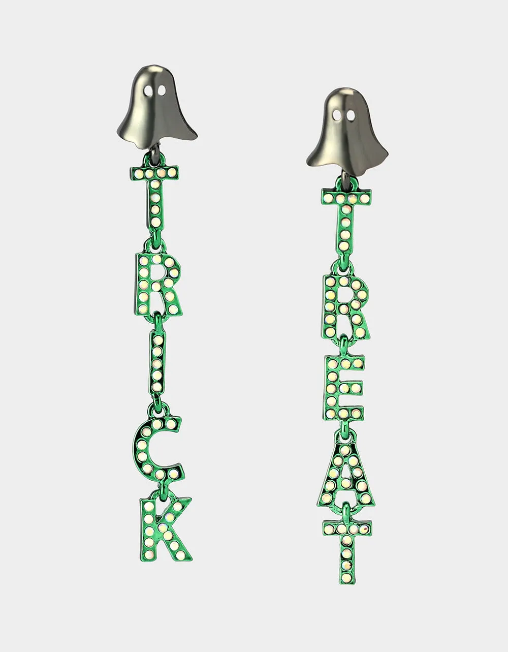 TRICK OR TREAT EARRINGS GREEN sold by Betsey Johnson