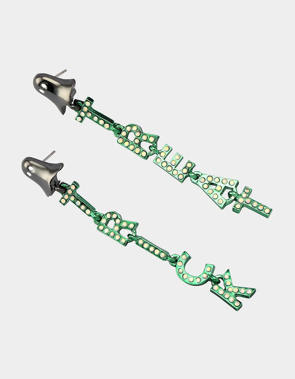 TRICK OR TREAT EARRINGS GREEN sold by Betsey Johnson product image thumbnail 3