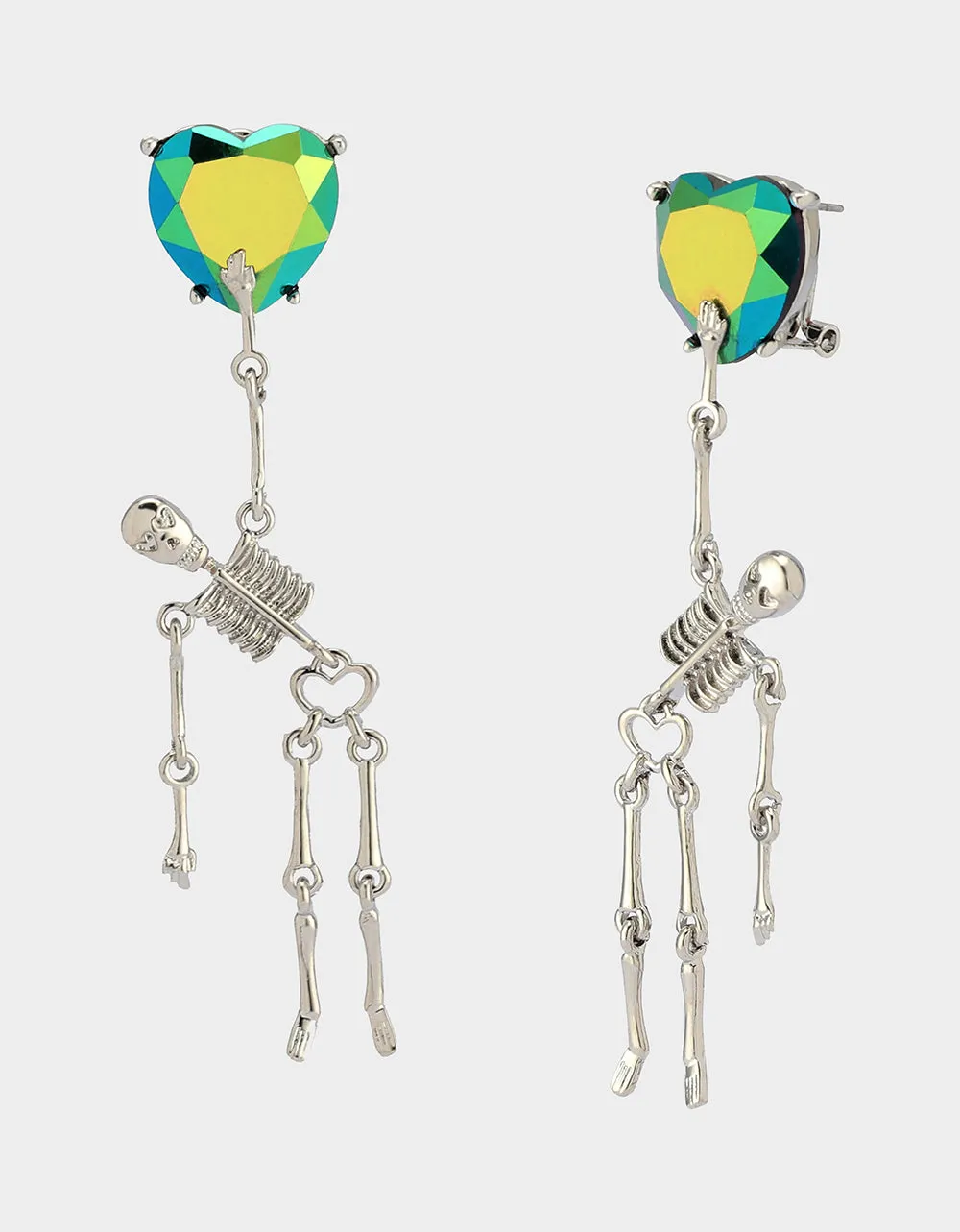 DISCO SKELETON DROP EARRINGS CRYSTAL sold by Betsey Johnson