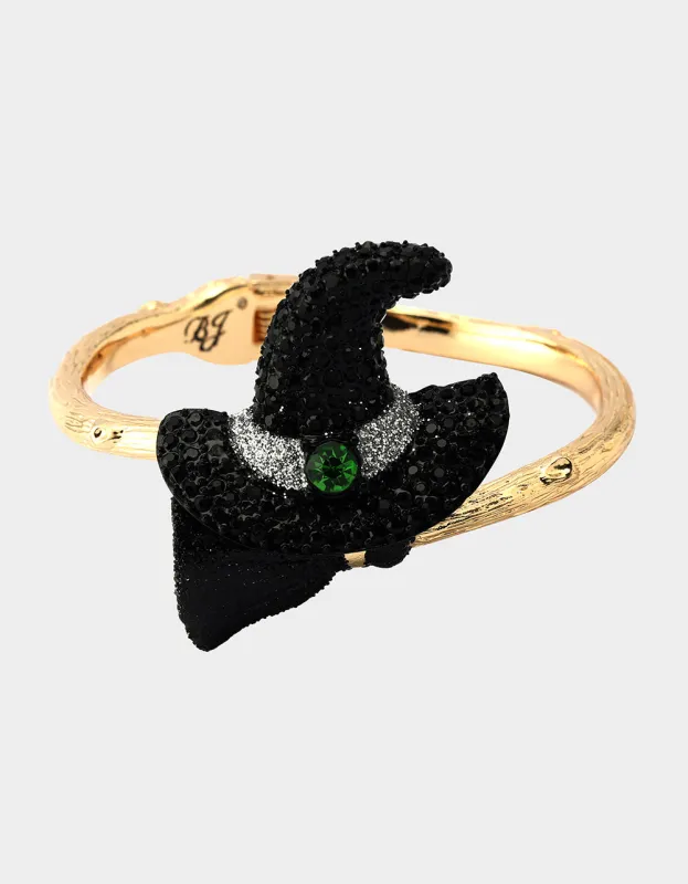 WITCH HAT HINGE BANGLE BLACK sold by Betsey Johnson