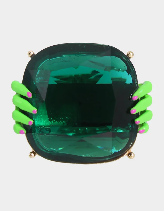 RICH WITCH RING GREEN sold by Betsey Johnson