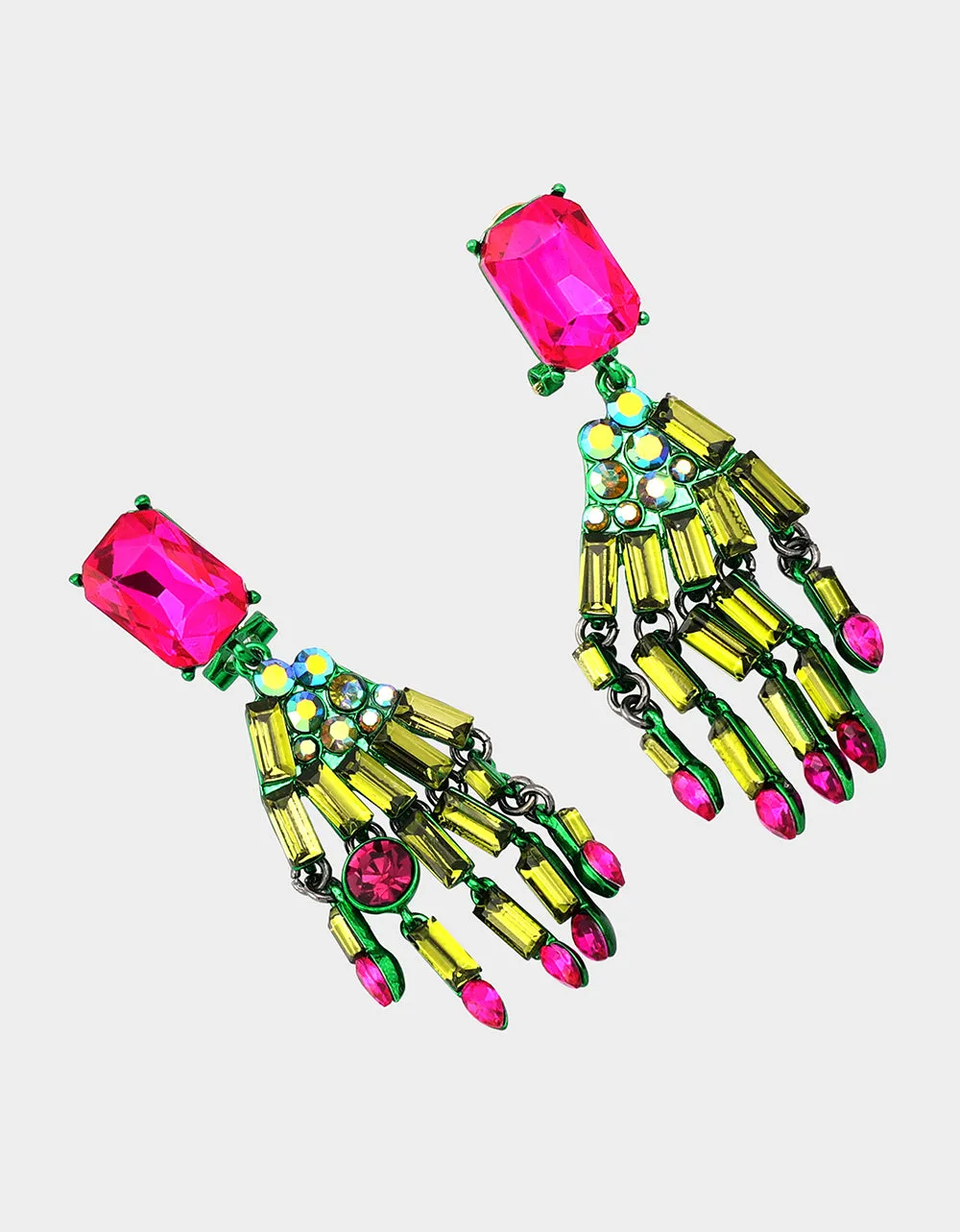 RICH WITCH DROP EARRINGS GREEN sold by Betsey Johnson product image thumbnail 2