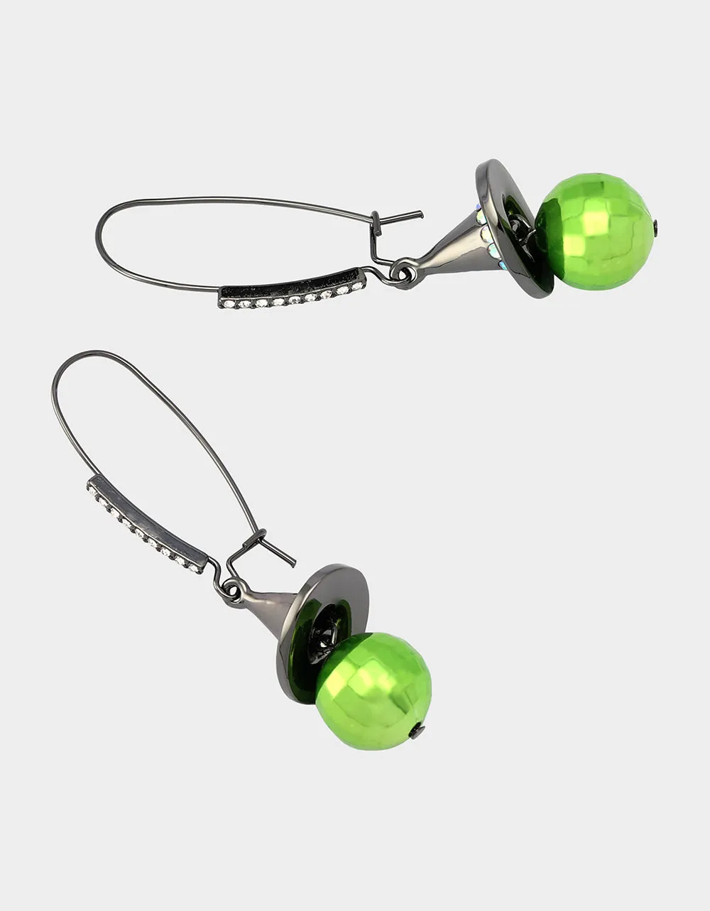 DISCO WITCH HAT DROP EARRING GREEN sold by Betsey Johnson product image thumbnail 2