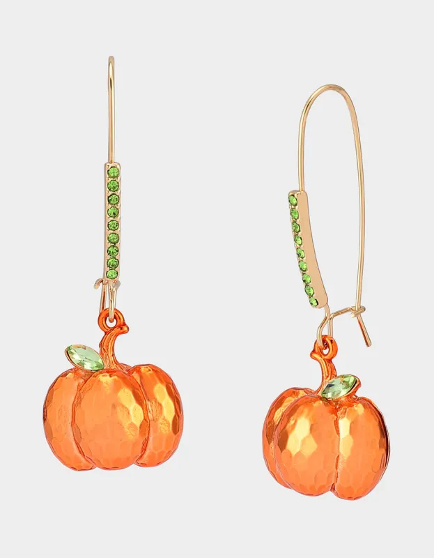 PUMPKIN DROP EARRINGS ORANGE sold by Betsey Johnson