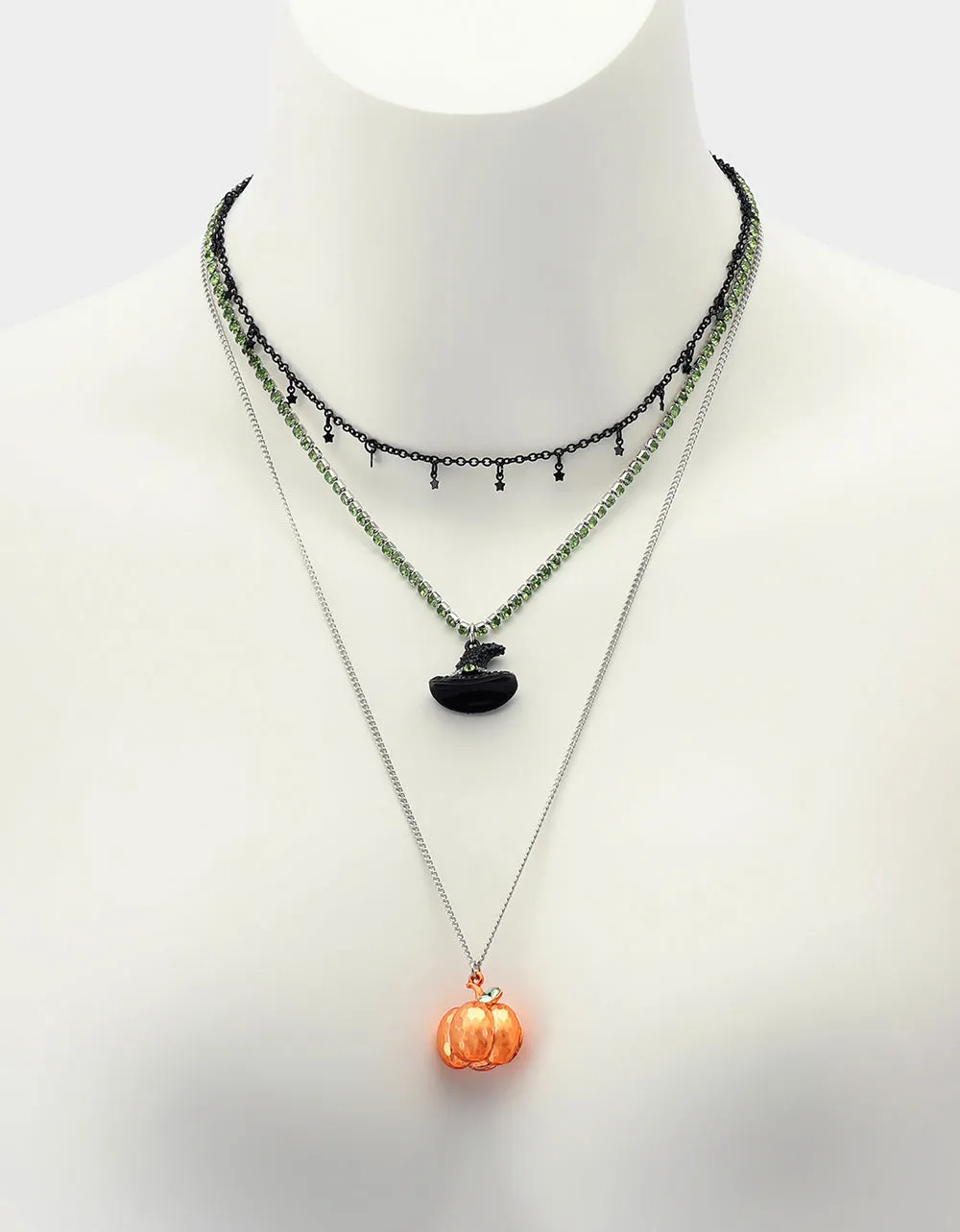 GHOULS MULTI NECKLACE ORANGE sold by Betsey Johnson product image thumbnail 4