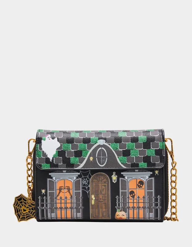 FOREVER HOME WALLET ON CHAIN BLACK/MULTI sold by Betsey Johnson