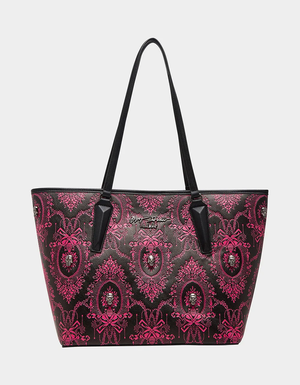 BRAINIAC TOTE BLACK PINK sold by Betsey Johnson product image thumbnail 5