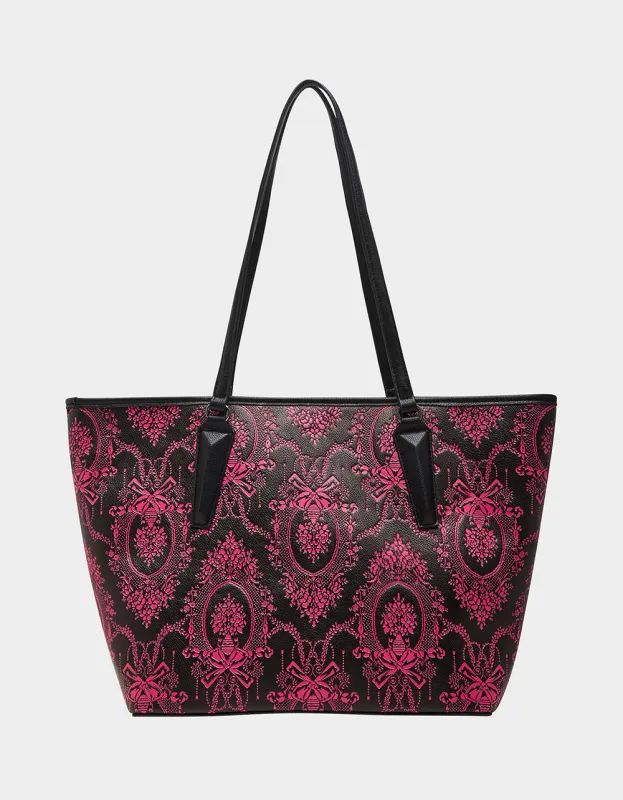 BRAINIAC TOTE BLACK PINK sold by Betsey Johnson