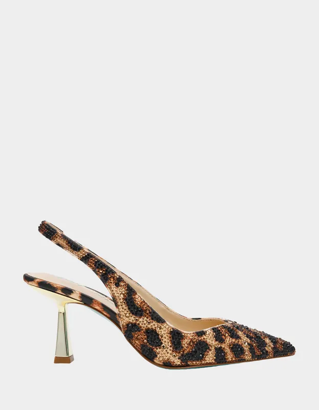 CLARK HEELS NUDE LEOPARD sold by Betsey Johnson