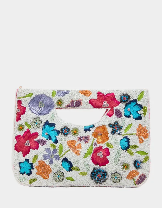BEADED FLORAL TOP HANDLE MULTI | RE:LUV sold by Betsey Johnson