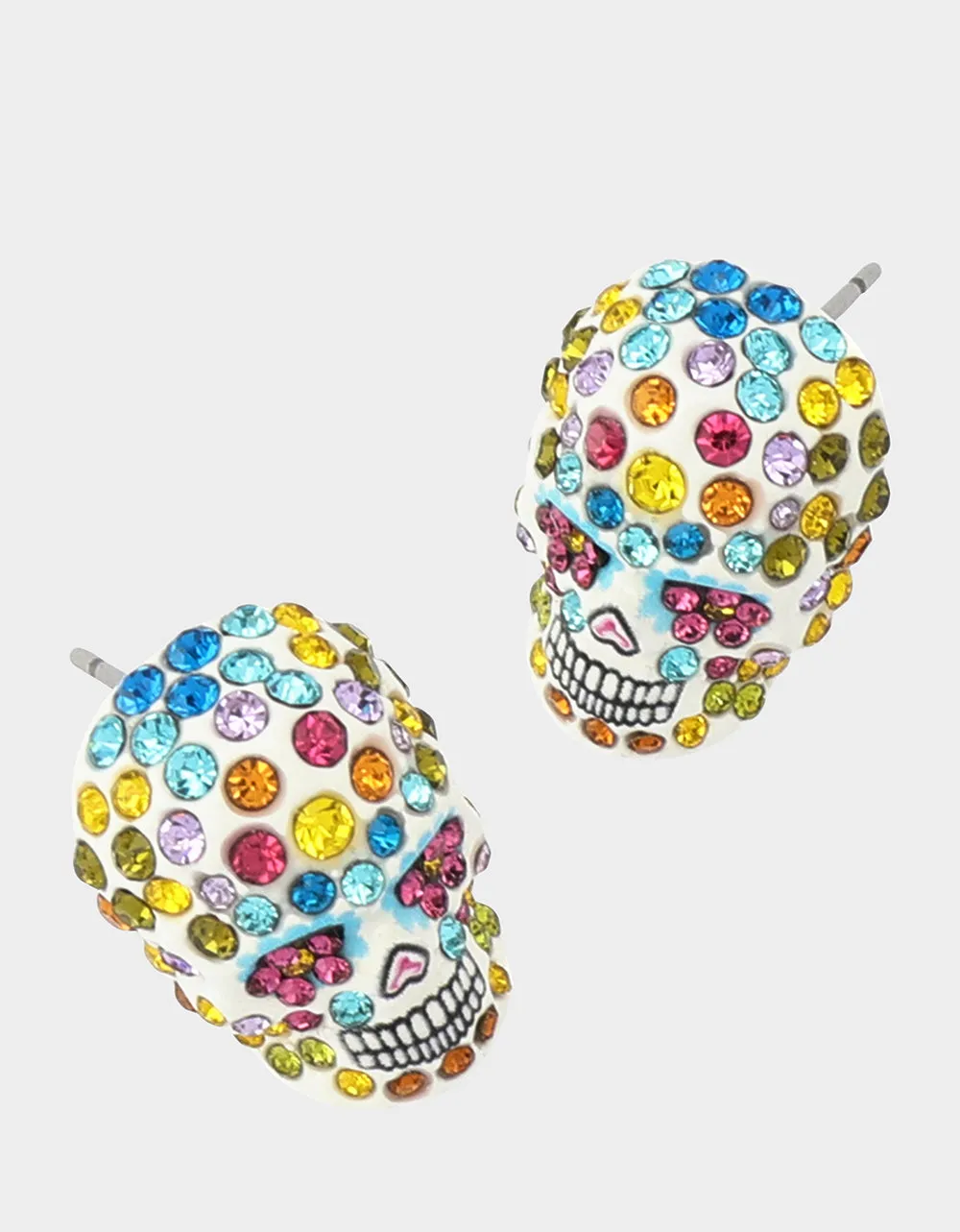 PAVE SKULL STUD EARRINGS MULTI sold by Betsey Johnson product image thumbnail 2