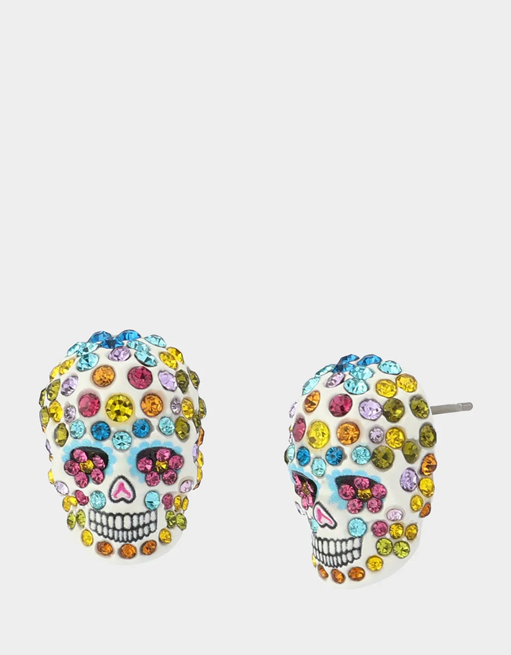 PAVE SKULL STUD EARRINGS MULTI sold by Betsey Johnson