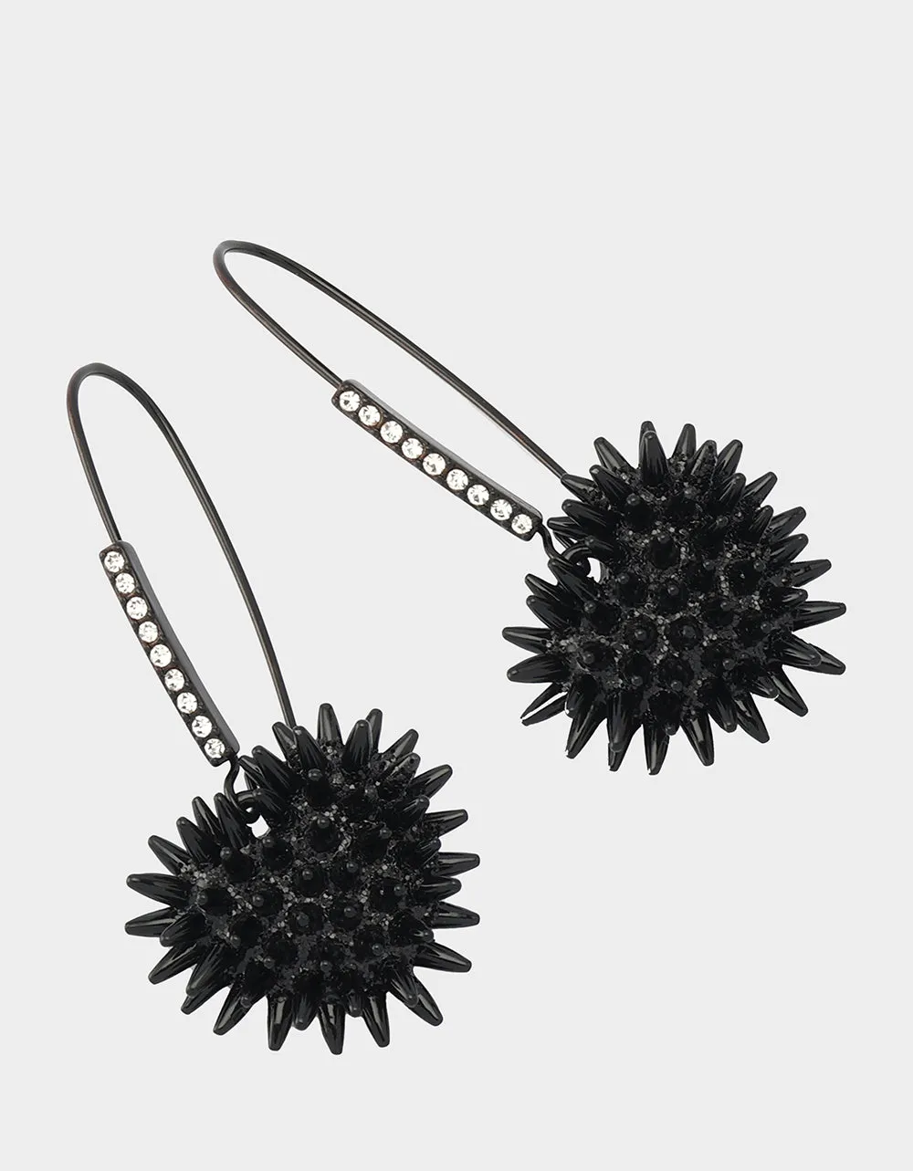 SPIKY HEART SHEPHERD HOOK EARRINGS BLACK sold by Betsey Johnson product image thumbnail 2
