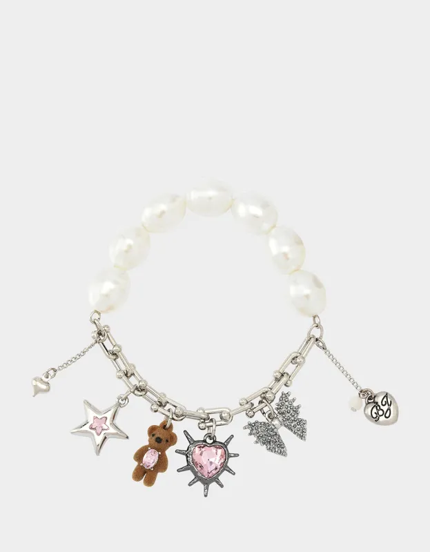 TEDDY CHARM STRETCH BRACELET MULTI sold by Betsey Johnson