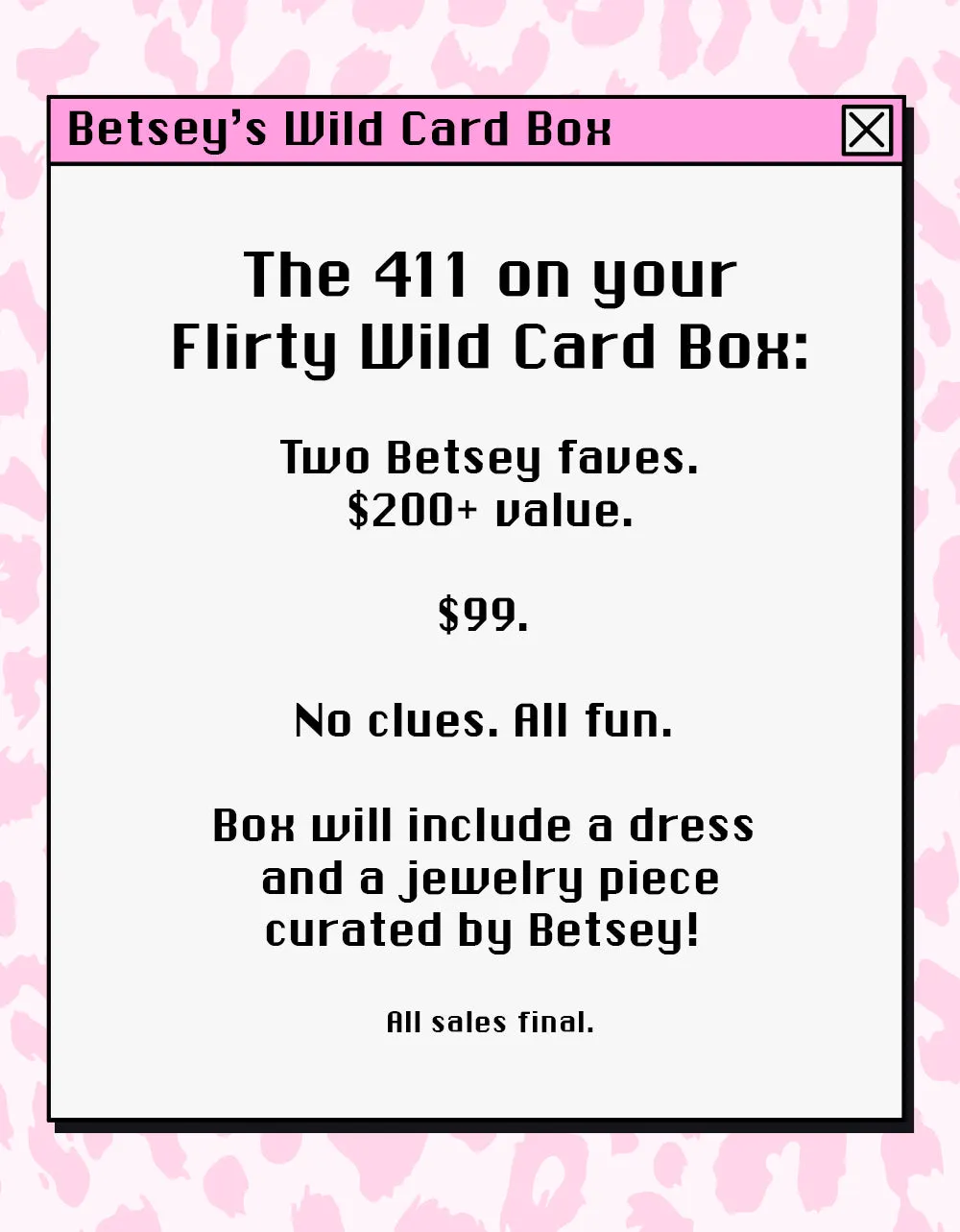 BETSEY'S WILD CARD BOX: FLIRTY sold by Betsey Johnson product image thumbnail 2
