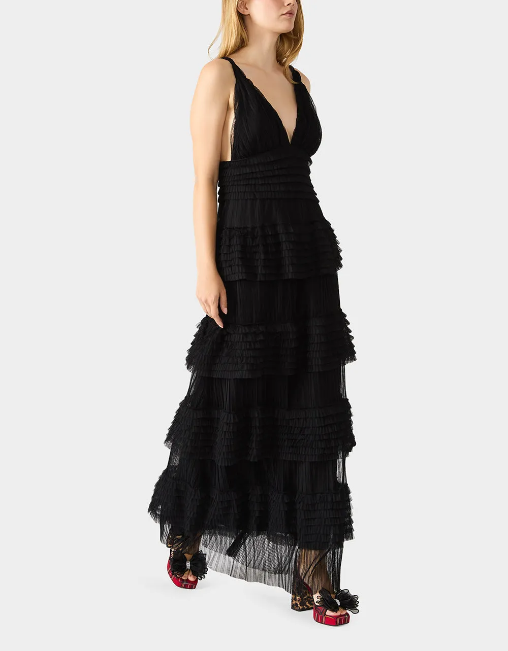 TIERED TULLE GOWN BLACK sold by Betsey Johnson product image thumbnail 5