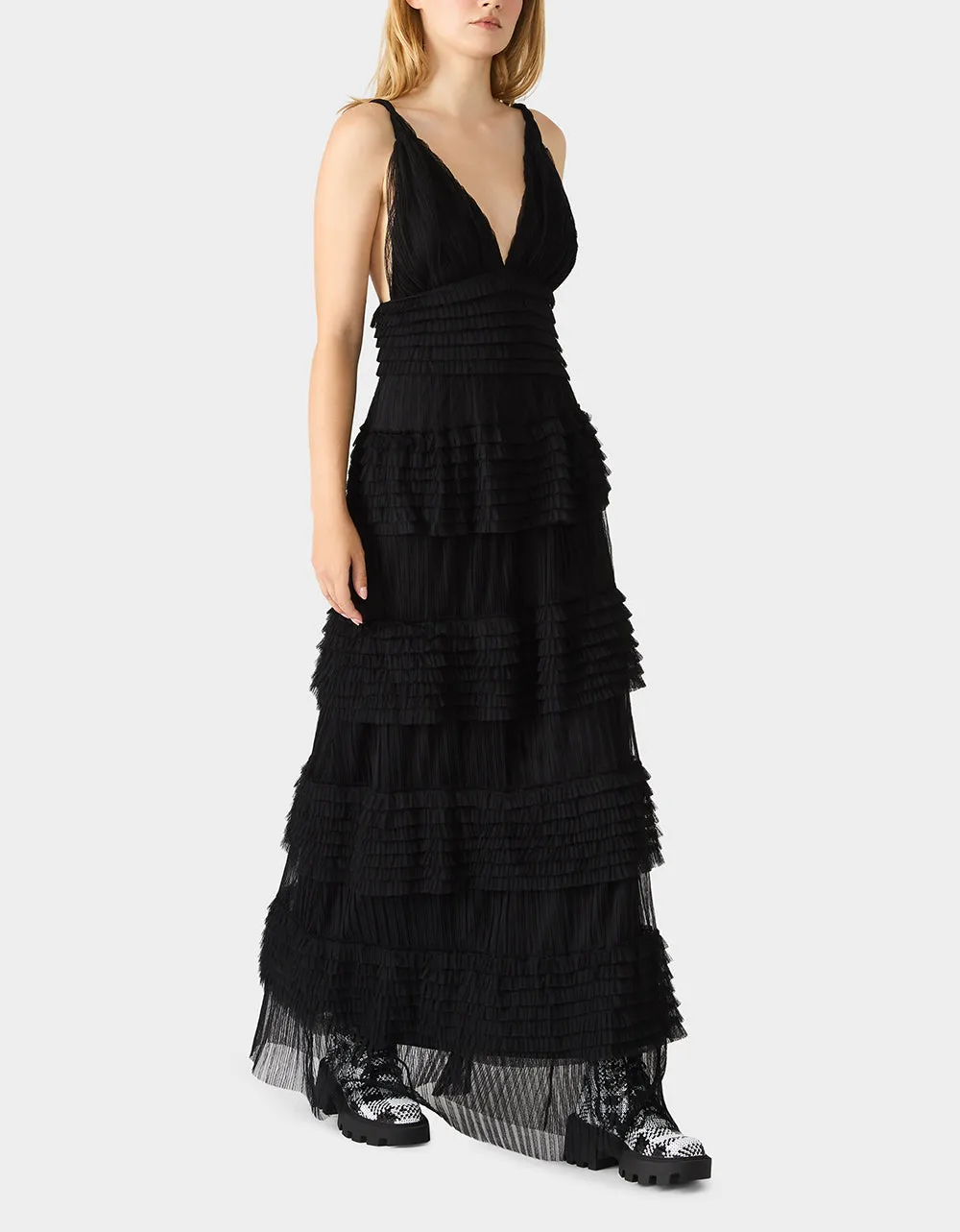 TIERED TULLE GOWN BLACK sold by Betsey Johnson product image thumbnail 2
