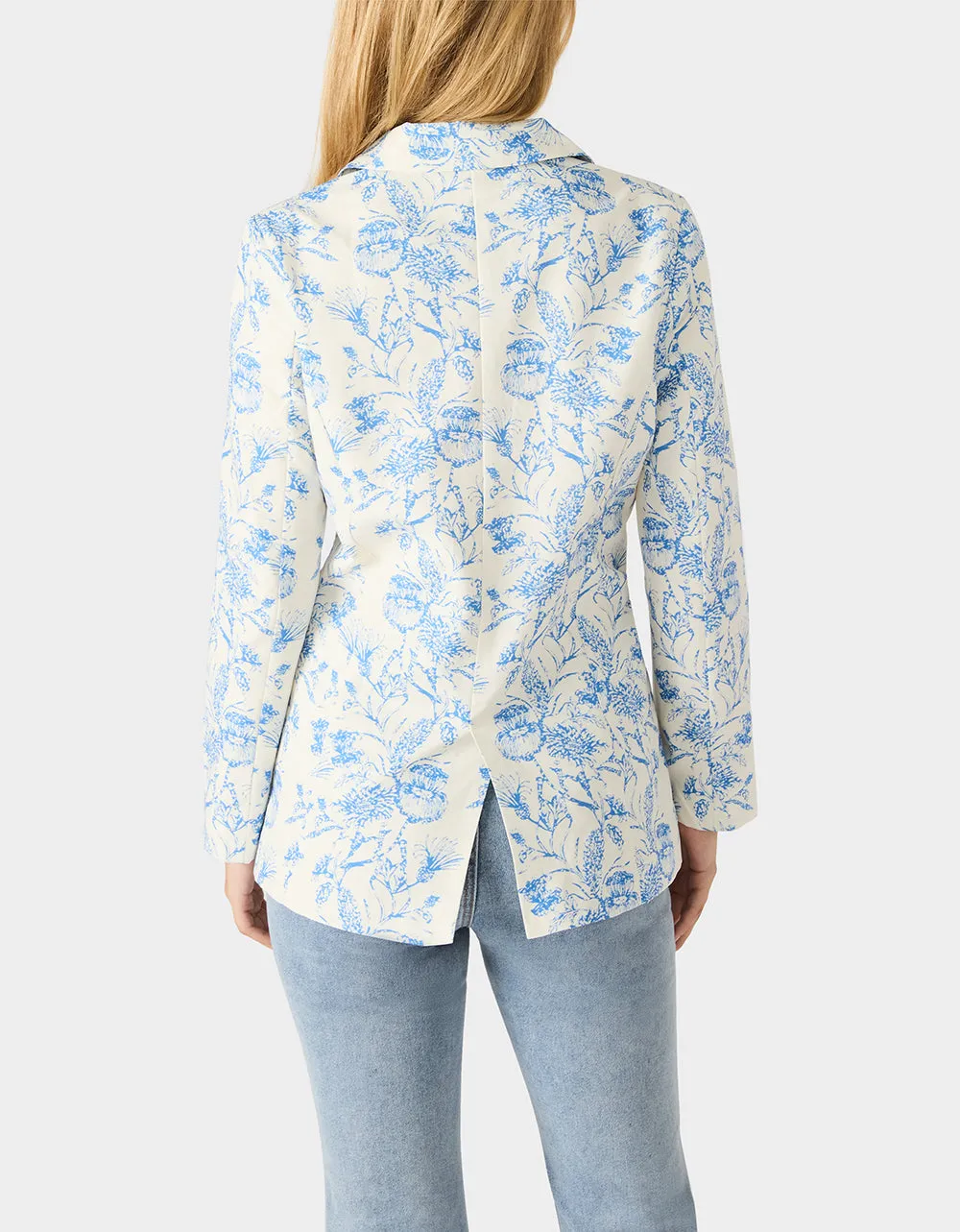 BOYFRIEND BLUE FLORAL BLAZER BLUE sold by Betsey Johnson product image thumbnail 4