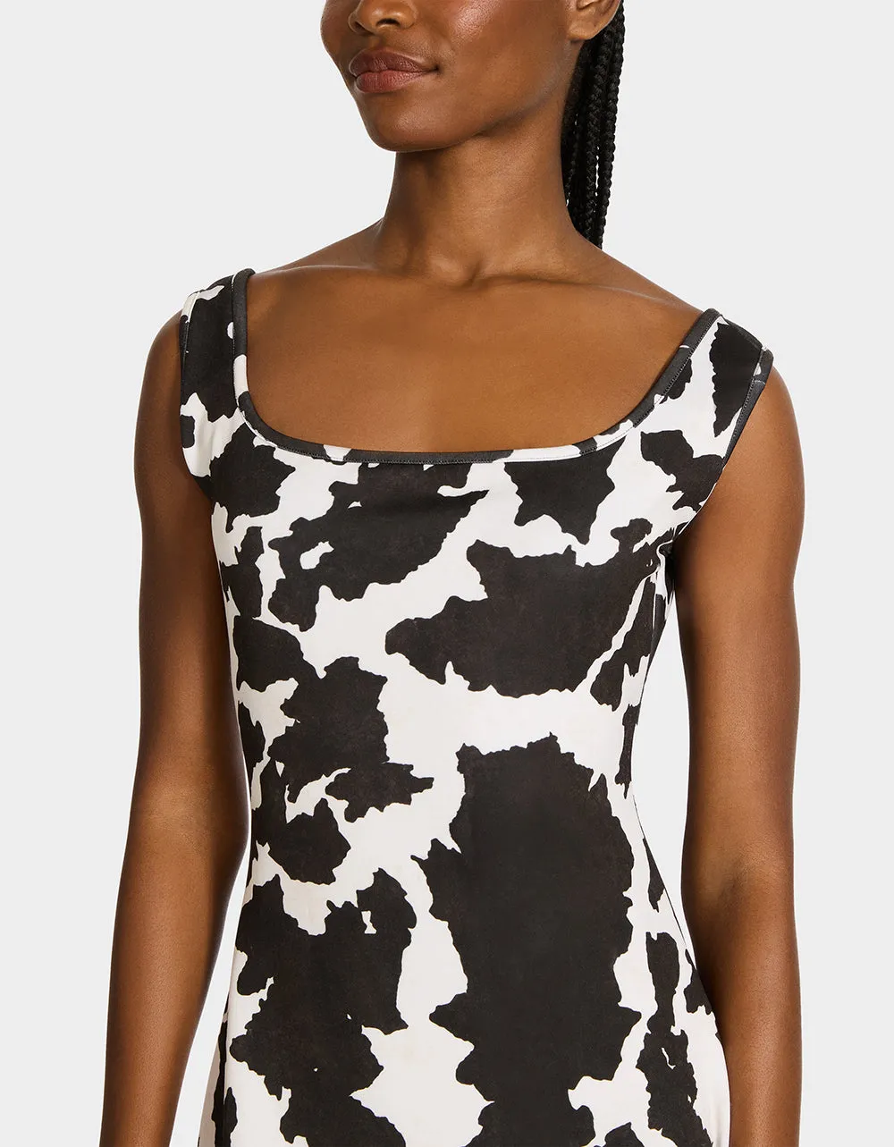 BETSEY COW PRINT DRESS BLACK/WHITE sold by Betsey Johnson product image thumbnail 3