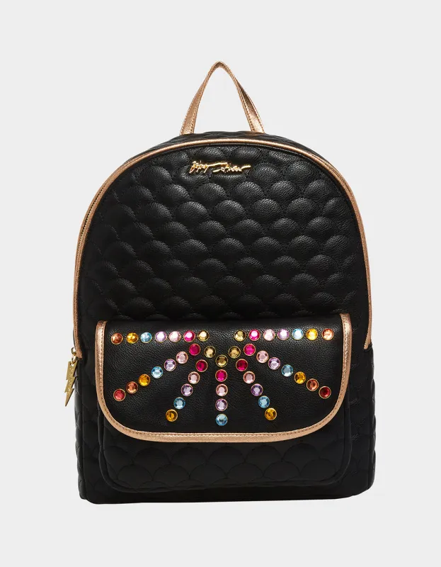 RAINBOW LITE LARGE BACKPACK BLACK | RE:LUV sold by Betsey Johnson