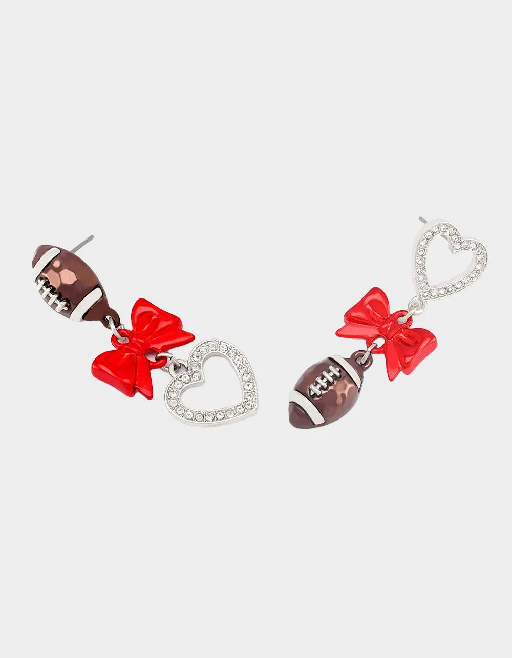 FOOTBALL BOW DROP EARRINGS RED sold by Betsey Johnson product image thumbnail 2