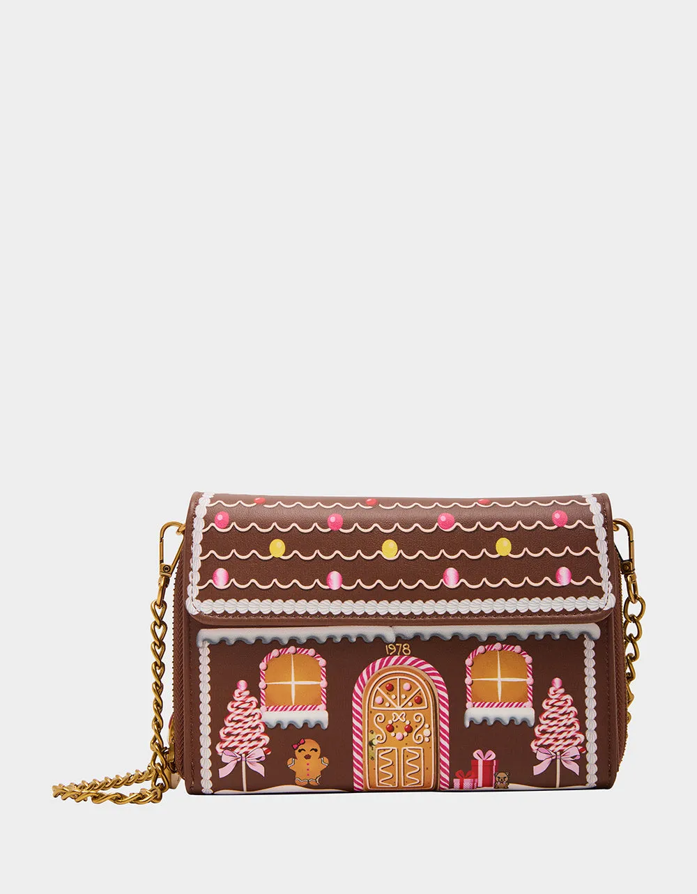 BAKING SPIRITS BRIGHT WALLET ON CHAIN BROWN sold by Betsey Johnson