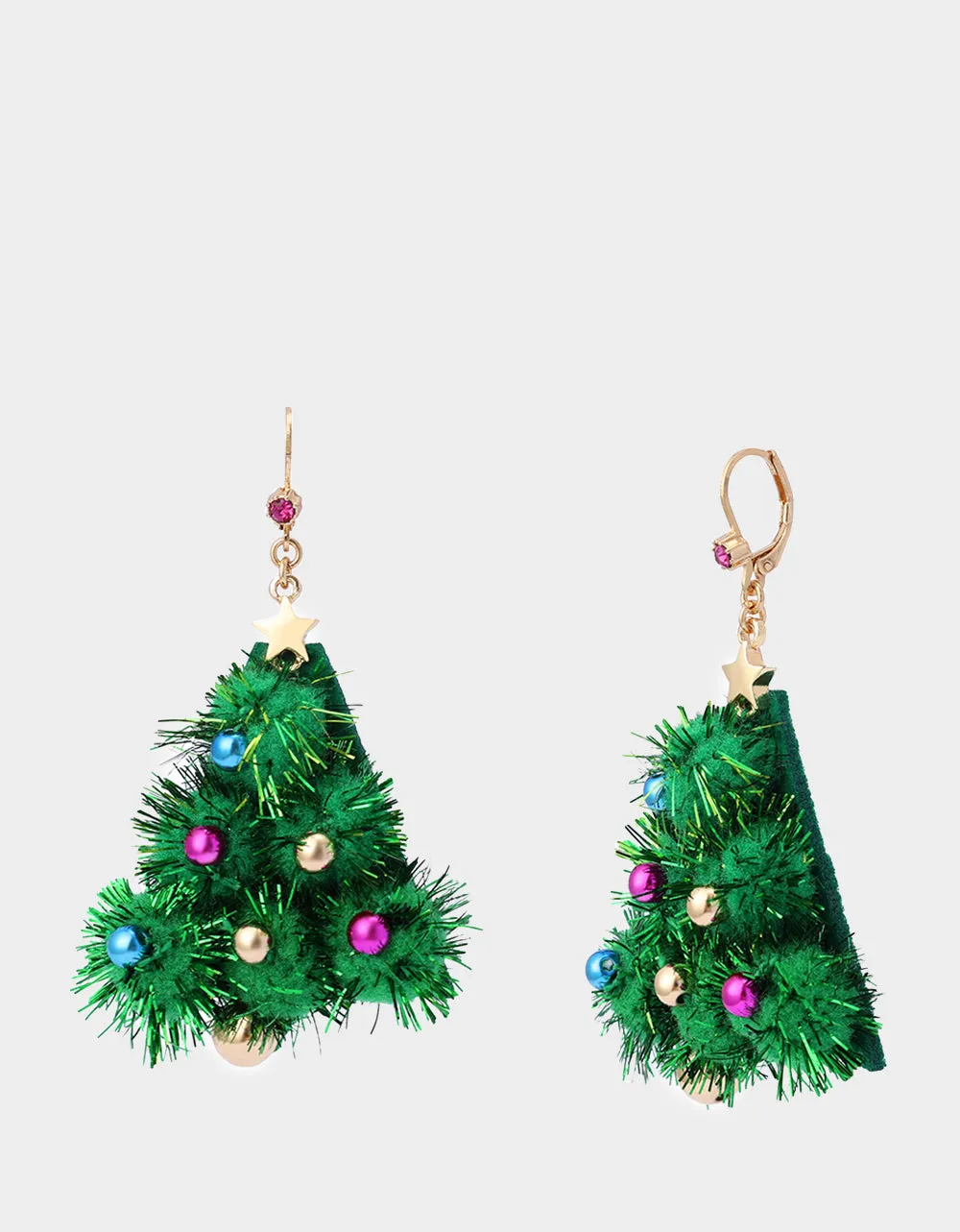 PLUSH TREE DROP EARRINGS FIR GREEN sold by Betsey Johnson