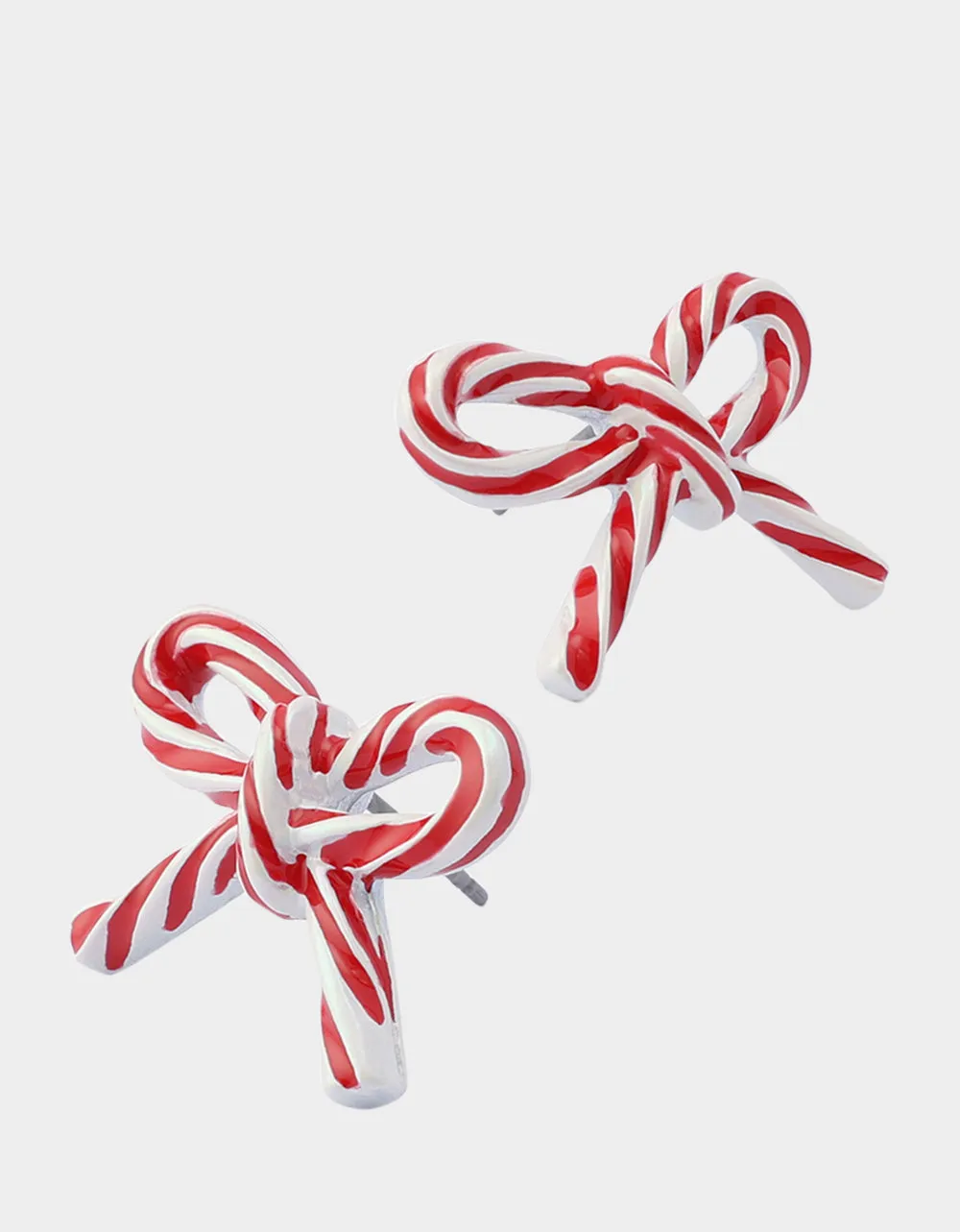 CANDY CANE BOW STUD EARRINGS RED sold by Betsey Johnson product image thumbnail 2