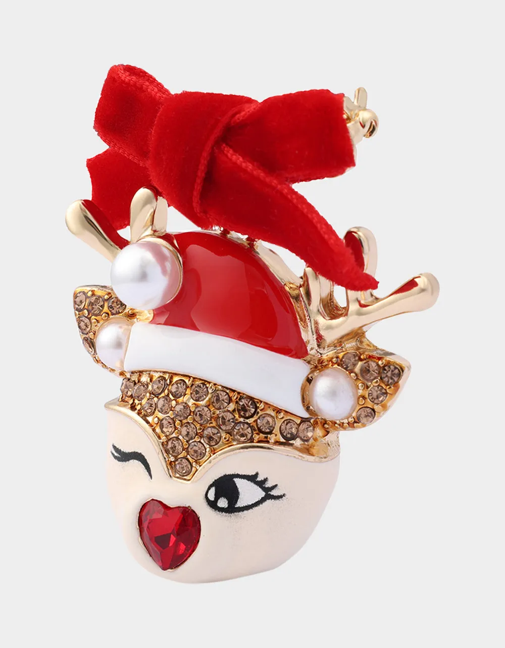WINK REINDEER BROOCH RED sold by Betsey Johnson product image thumbnail 2