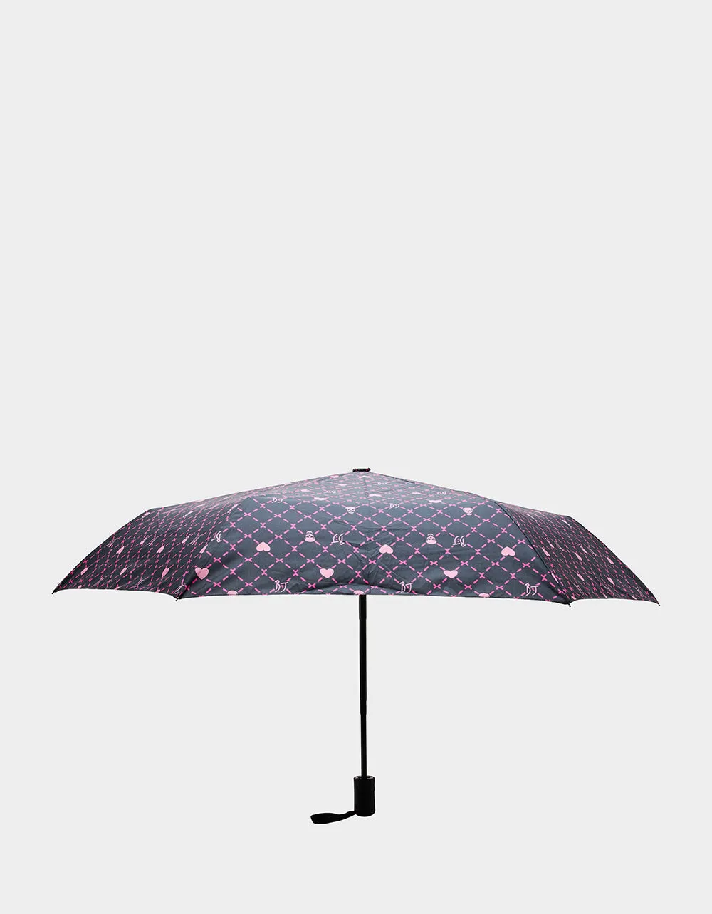 BETSEY'S HEART & SKULL PRINT UMBRELLA BLACK MULTI sold by Betsey Johnson product image thumbnail 3
