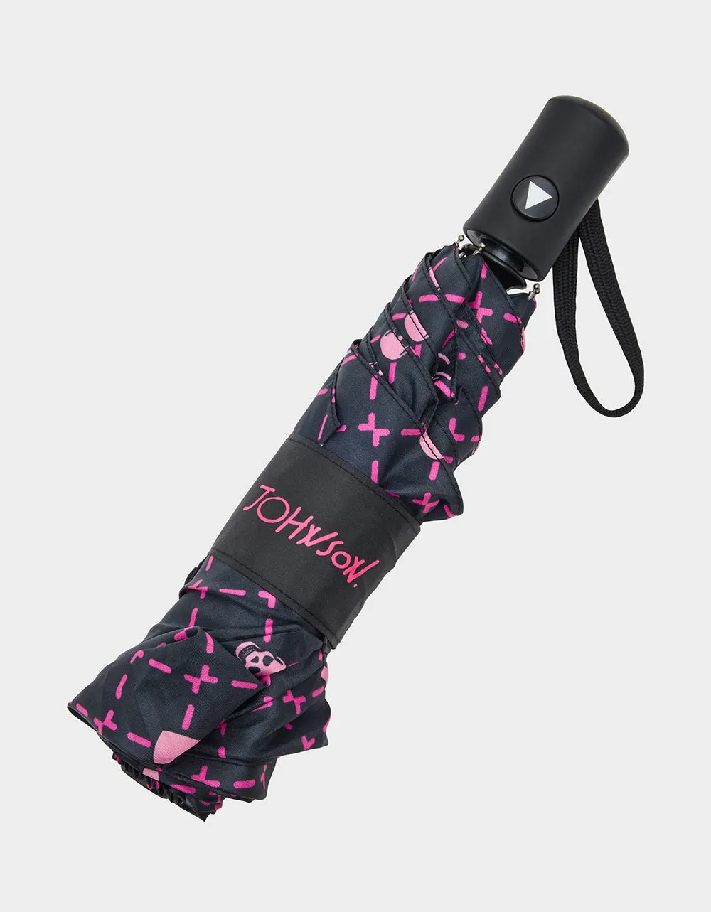 BETSEY'S HEART & SKULL PRINT UMBRELLA BLACK MULTI sold by Betsey Johnson product image thumbnail 2