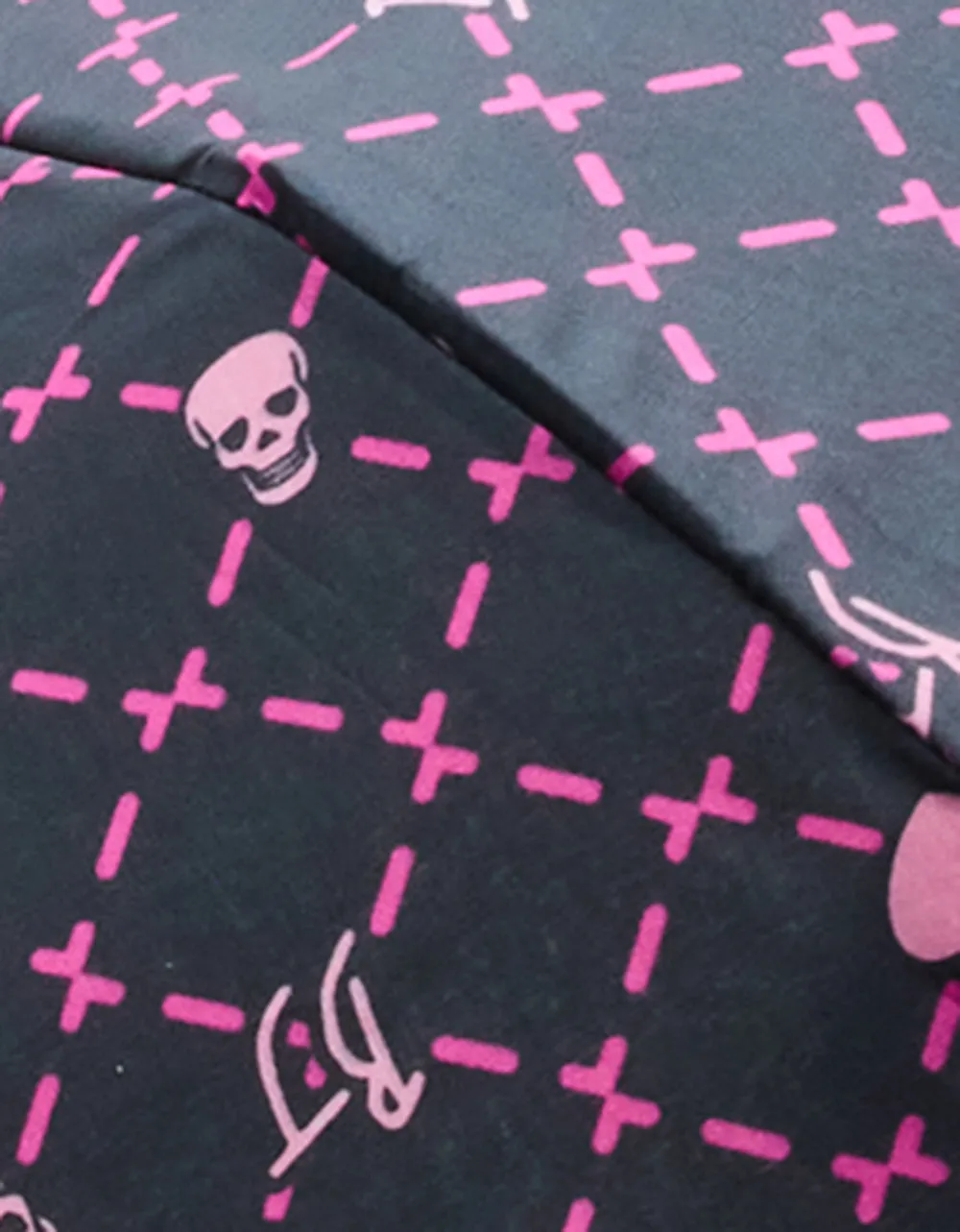BETSEY'S HEART & SKULL PRINT UMBRELLA BLACK MULTI sold by Betsey Johnson product image thumbnail 4