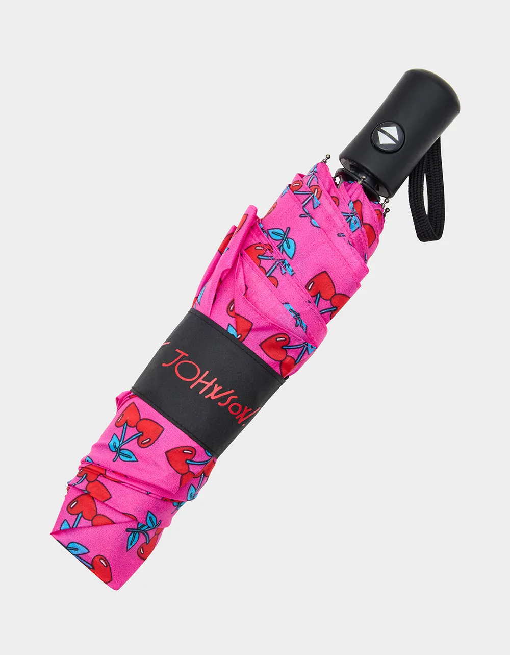 BETSEY'S CHERRY HEART PRINT UMBRELLA PINK MULTI sold by Betsey Johnson product image thumbnail 2
